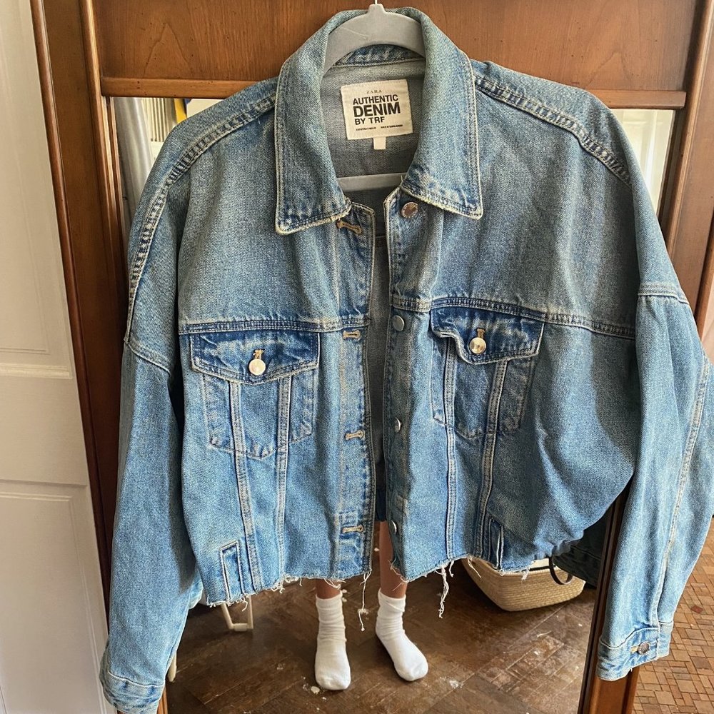 Zara Cropped Denim Jacket